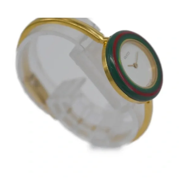 GUCCI RARE 14k Gold Plated VINTAGE STATEMENT PIECE WATCH - Picture 2 of 9